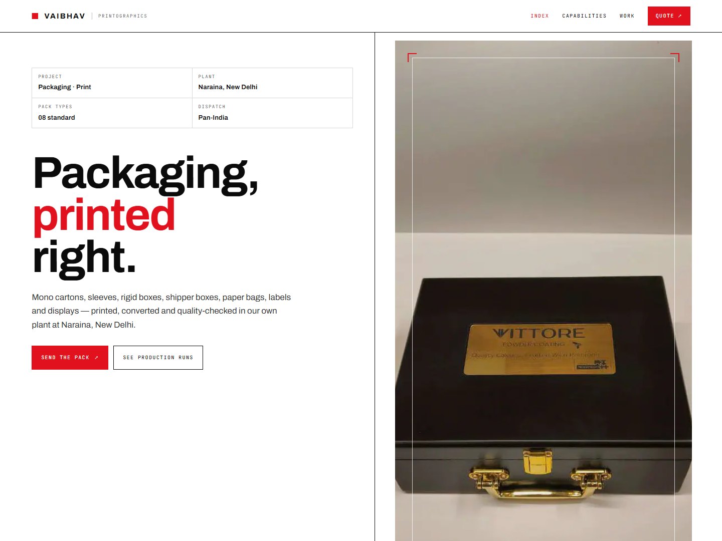 Vaibhav Printographics — live website preview